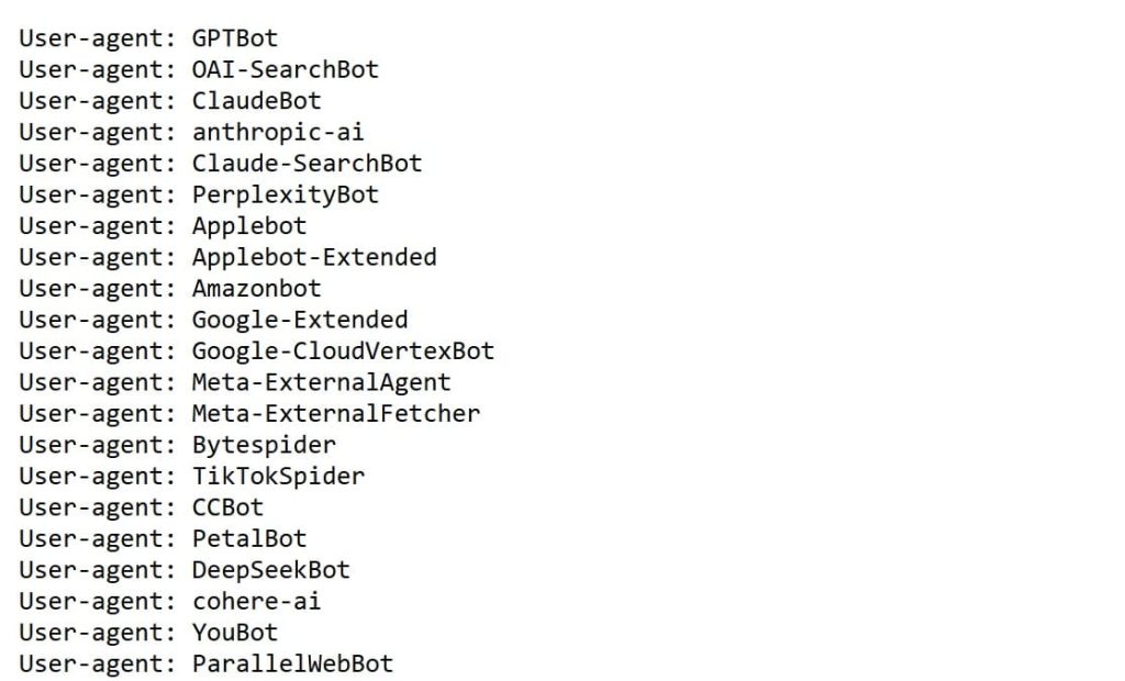 bots ia robots txt